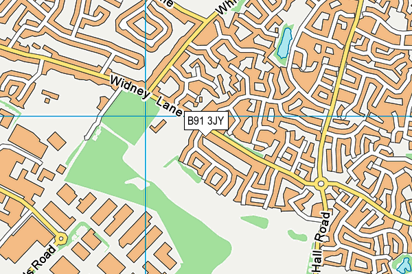 Blossomfield Club Ltd map (B91 3JY) - OS VectorMap District (Ordnance Survey)