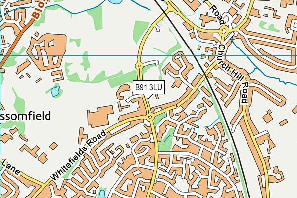 Tudor Grange Park map (B91 3LU) - OS VectorMap District (Ordnance Survey)