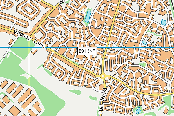 B91 3NF map - OS VectorMap District (Ordnance Survey)