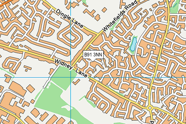 B91 3NN map - OS VectorMap District (Ordnance Survey)