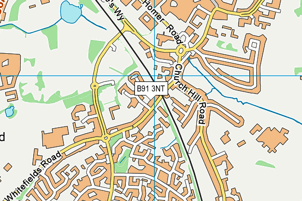 B91 3NT map - OS VectorMap District (Ordnance Survey)