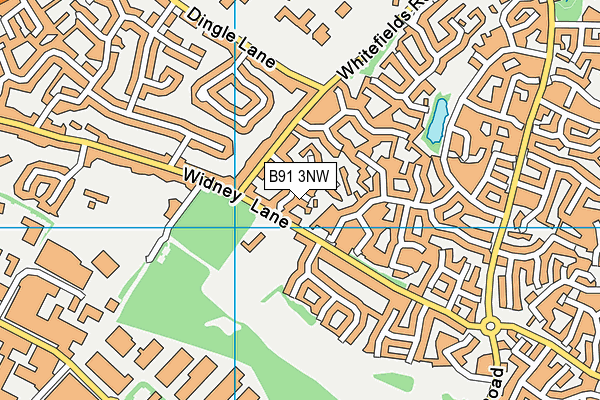 B91 3NW map - OS VectorMap District (Ordnance Survey)