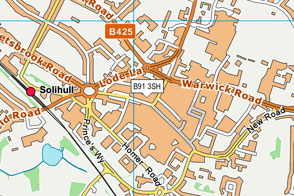 B91 3SH map - OS VectorMap District (Ordnance Survey)