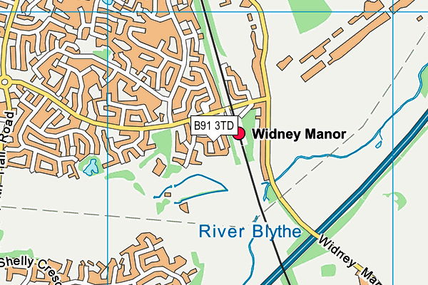 B91 3TD map - OS VectorMap District (Ordnance Survey)