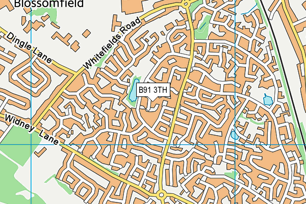 B91 3TH map - OS VectorMap District (Ordnance Survey)