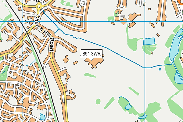 B91 3WR map - OS VectorMap District (Ordnance Survey)