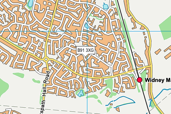 B91 3XG map - OS VectorMap District (Ordnance Survey)