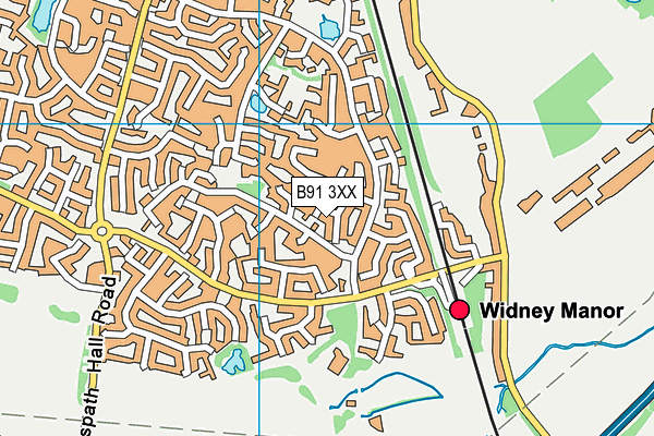 B91 3XX map - OS VectorMap District (Ordnance Survey)