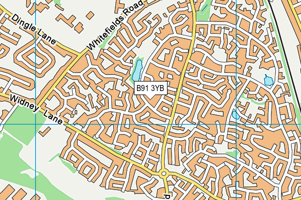 B91 3YB map - OS VectorMap District (Ordnance Survey)