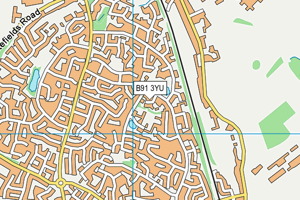 B91 3YU map - OS VectorMap District (Ordnance Survey)