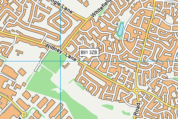 B91 3ZB map - OS VectorMap District (Ordnance Survey)