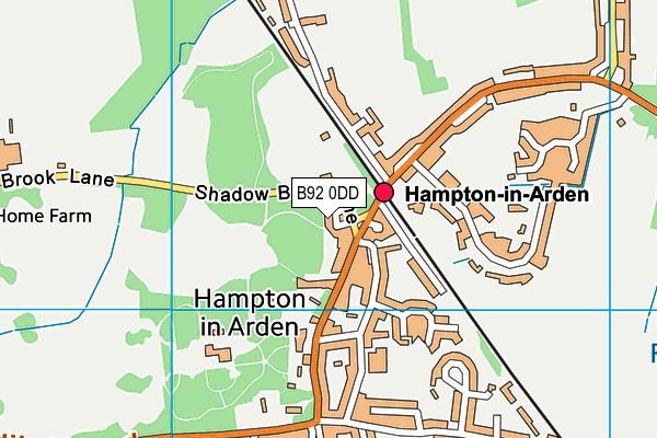 B92 0DD map - OS VectorMap District (Ordnance Survey)