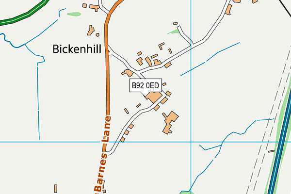 B92 0ED map - OS VectorMap District (Ordnance Survey)