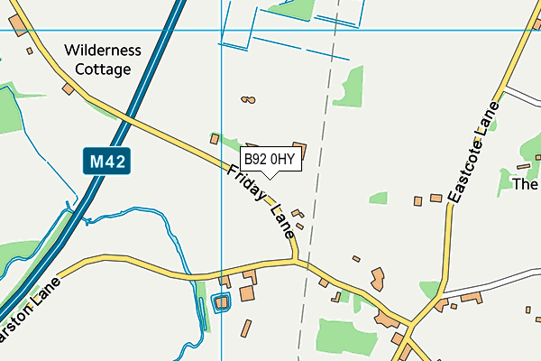 B92 0HY map - OS VectorMap District (Ordnance Survey)