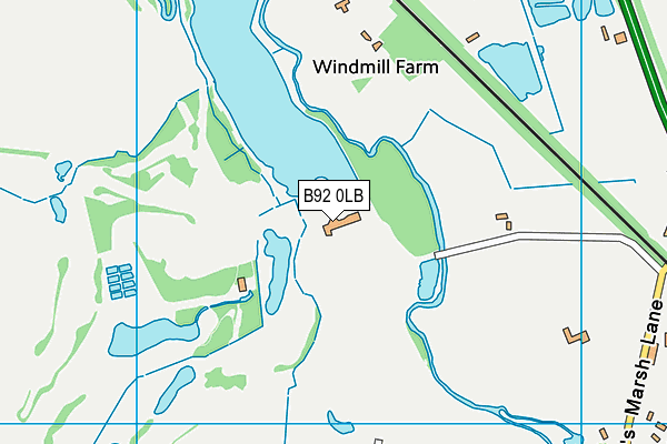 West Midlands Golf Club map (B92 0LB) - OS VectorMap District (Ordnance Survey)