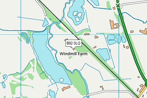 B92 0LQ map - OS VectorMap District (Ordnance Survey)