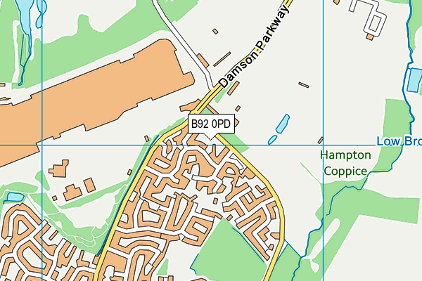B92 0PD map - OS VectorMap District (Ordnance Survey)