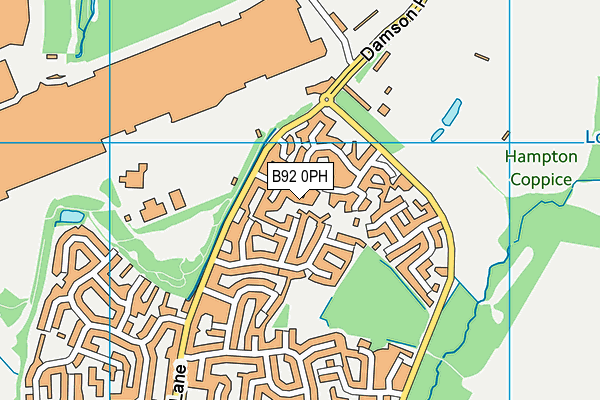 B92 0PH map - OS VectorMap District (Ordnance Survey)