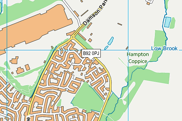 B92 0PJ map - OS VectorMap District (Ordnance Survey)