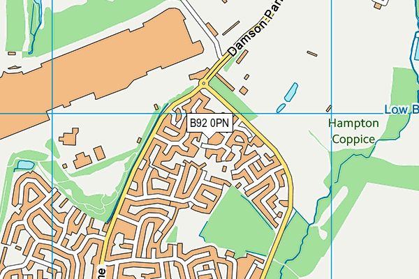 B92 0PN map - OS VectorMap District (Ordnance Survey)