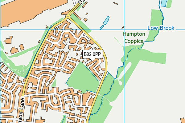 B92 0PP map - OS VectorMap District (Ordnance Survey)
