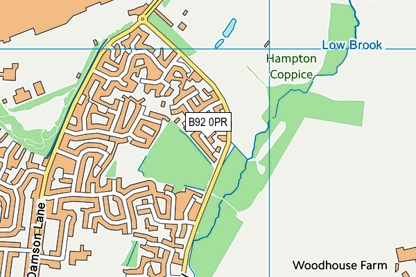 B92 0PR map - OS VectorMap District (Ordnance Survey)