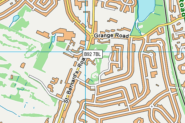B92 7BL map - OS VectorMap District (Ordnance Survey)