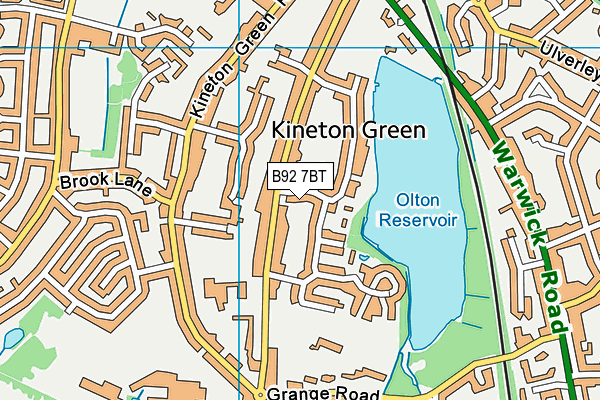B92 7BT map - OS VectorMap District (Ordnance Survey)