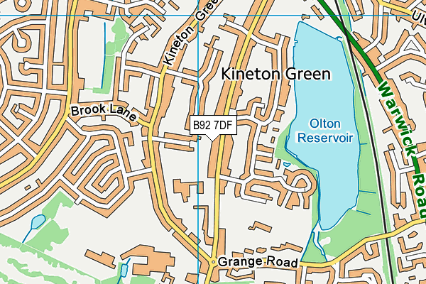 B92 7DF map - OS VectorMap District (Ordnance Survey)