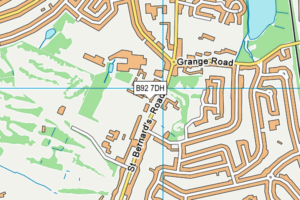 B92 7DH map - OS VectorMap District (Ordnance Survey)