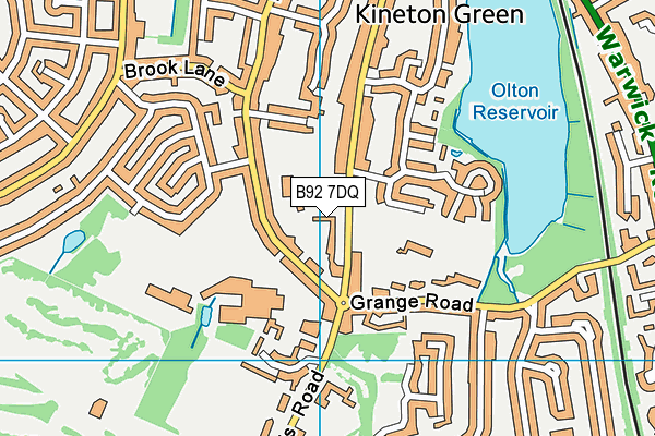 B92 7DQ map - OS VectorMap District (Ordnance Survey)