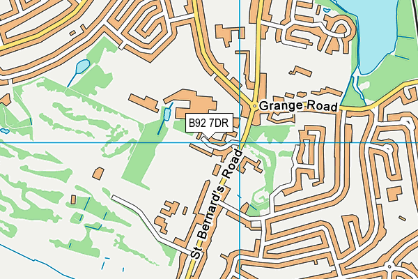 B92 7DR map - OS VectorMap District (Ordnance Survey)