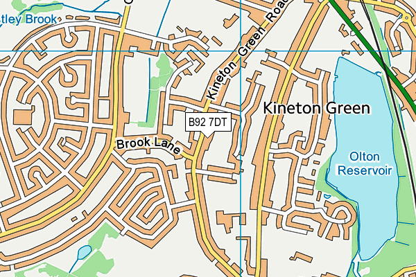 B92 7DT map - OS VectorMap District (Ordnance Survey)