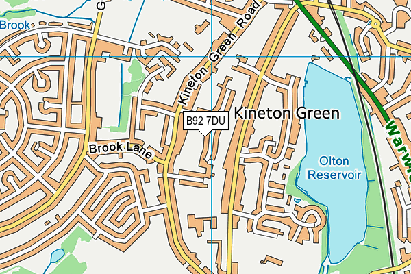 B92 7DU map - OS VectorMap District (Ordnance Survey)
