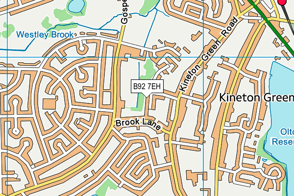 B92 7EH map - OS VectorMap District (Ordnance Survey)