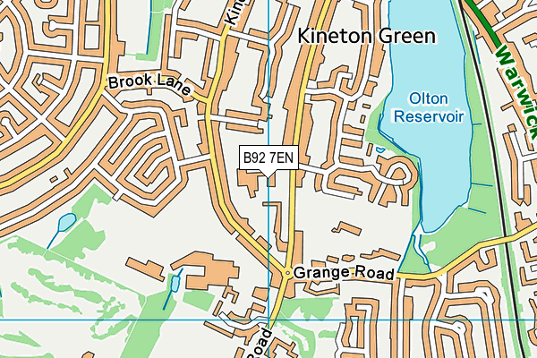 B92 7EN map - OS VectorMap District (Ordnance Survey)