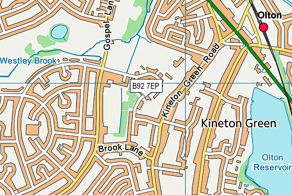 B92 7EP map - OS VectorMap District (Ordnance Survey)