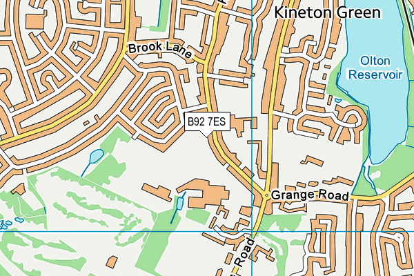 B92 7ES map - OS VectorMap District (Ordnance Survey)