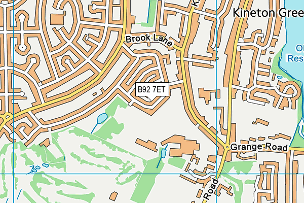 B92 7ET map - OS VectorMap District (Ordnance Survey)