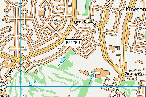 B92 7EU map - OS VectorMap District (Ordnance Survey)