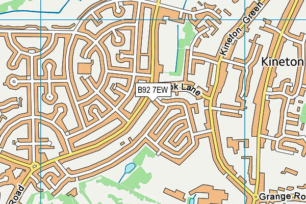 B92 7EW map - OS VectorMap District (Ordnance Survey)