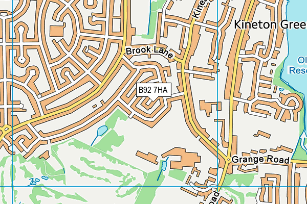B92 7HA map - OS VectorMap District (Ordnance Survey)