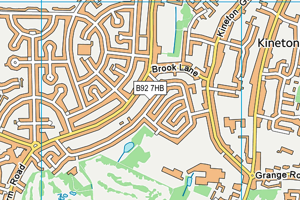 B92 7HB map - OS VectorMap District (Ordnance Survey)