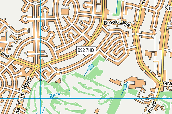 B92 7HD map - OS VectorMap District (Ordnance Survey)