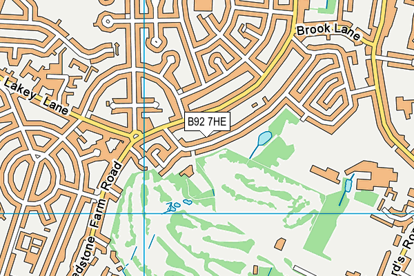 B92 7HE map - OS VectorMap District (Ordnance Survey)