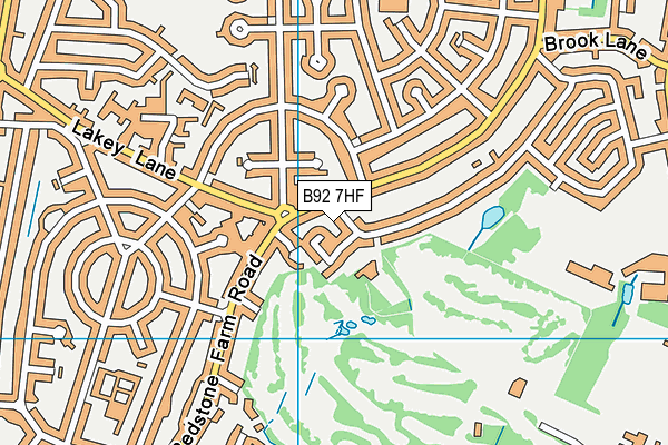 B92 7HF map - OS VectorMap District (Ordnance Survey)