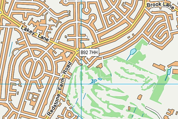 B92 7HH map - OS VectorMap District (Ordnance Survey)
