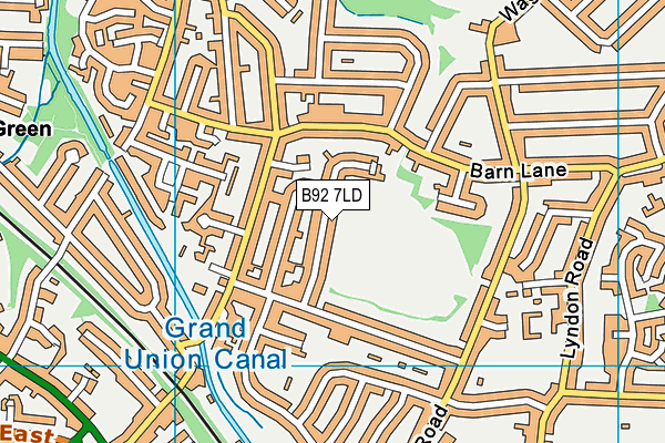 B92 7LD map - OS VectorMap District (Ordnance Survey)