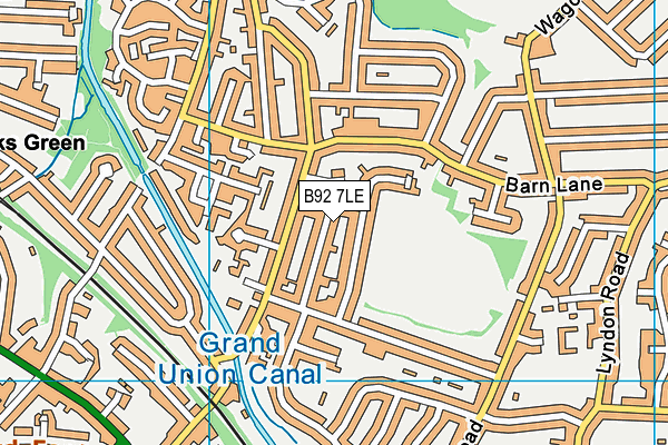 B92 7LE map - OS VectorMap District (Ordnance Survey)