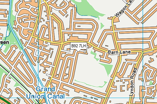 B92 7LH map - OS VectorMap District (Ordnance Survey)